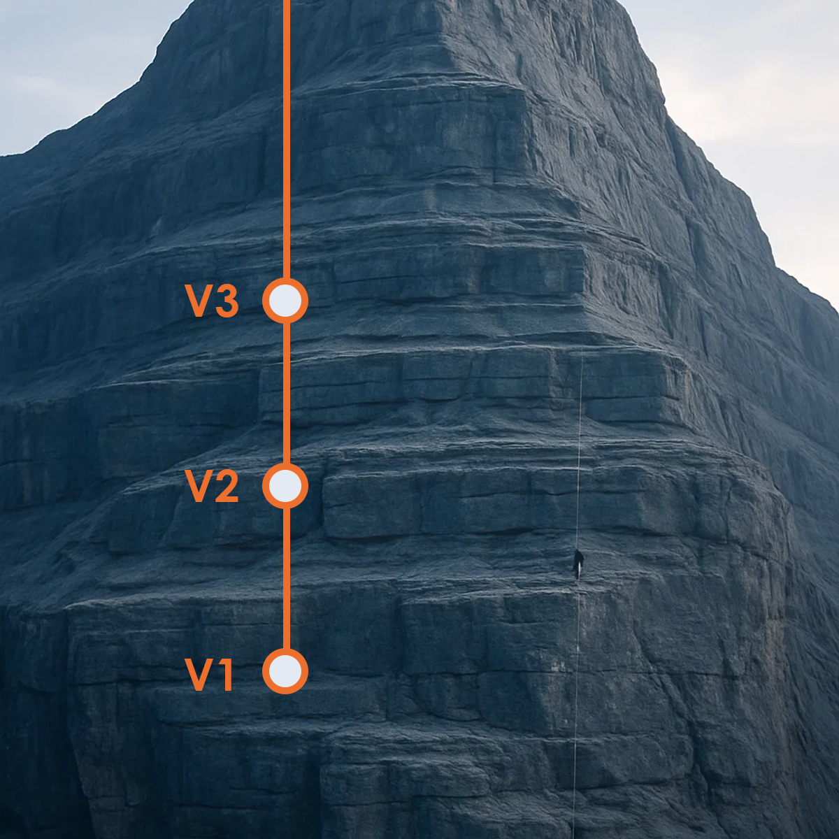 Fotografía simbólica de montaña para roadmap Cruxly